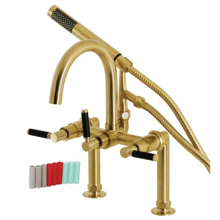 Aqua Vintage Deck-Mount Clawfoot Tub Faucet, Brushed Brass, Deck Mount AE8107DKL